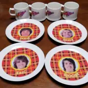 Bay City Rollers Cup & Saucer Set of 4 Limited Edition Used IM1930