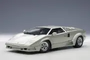 LAMBORGHINI COUNTACH 25TH ANNIVERSARY SILVER 1:18 by AUTOart 74536 NEW IN BOX