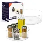 ClearSpace Plastic Lazy Susan Cabinet Organizer – Rotating Spice Rack Holde...
