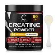 Pure Creatine Monohydrate Powder Micronized Unflavored 50 Servings 250 Grams