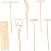 Abaodam 1Set Mini Rake for Art and Table Decoration Small Rakes for Landscape Design Creative Zen Garden Accessories for Home and Office Decor