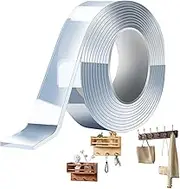 Tape Double Sided | Heavy-Duty Adhesive Mounting Strips - Strong Waterproof Reusable Transparent High Tack Weatherproof Tape for Picture Carpet Securing Vehicle Trim