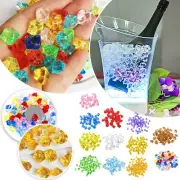 100PCS Fake Crystals Acrylic Gems Clear Ice Rocks Centerpiece For Vase Party