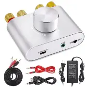 F900S 160W Bluetooth 5.0 Mini Amplifier, 80Wx2 2.0CH Audio Power Amplifier, H...