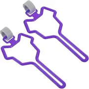 GANAZONO 2Pcs Dog Waste Bag Holder Clip Durable Leash Carrier for Convenient Cleanup Comfortable Grip Design Dreamy Violet for Dogs and Cats During Walks