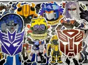 Transformers Themed Set of 50 Assorted Stickers Decal Set