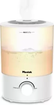 Msolok Humidifiers for Bedroom, Cool Mist Top Fill Essential Oil Diffuser with 2