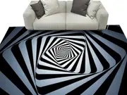 3D Optical Illusion Rug Non slip Floor Mat Living Room Rug Decor Rug Floor Mat for Bedroom Livingroom Rug Home Decor-Style 3