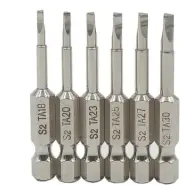 6 Pcs Magnetic Triangle Screwdriver Bit Set S2 Steel 1/4 Inch Hex Shank