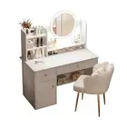 Dressing Table Vanity LED Luxury Table Makeup Table With Mirror & Chair &Drawers