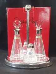 VILLEROY & BOCH Paloma Picasso Cruet Set & Condiment Tray Silver Plated 5 Piece