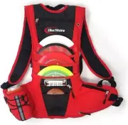 Disc Store Trekker Disc Golf Backpack Bag - Easy Access Storage - Red