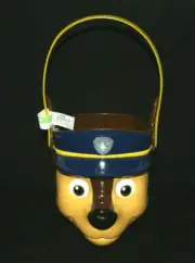 Paw Patrol Chase Plastic Easter Halloween Bucket Pail Candy Basket NEW