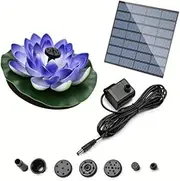 1.2W Solar Lotus Fountain Pump, Lotus Solar Fountain, Suitable for Garden Bird Bath, Pond Decoration, Water Features(I)