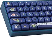 TYRIXKI PBT Keycaps 148 Keys Custom Little Prince Keycap Set Cute MOA Profile Keycaps Dye-Sublimation for Cherry Gateron MX Swithes 60% Mechanical Keyboards