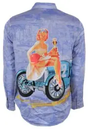 New Robert Graham $398 SUMMER CRUISING Car Racing Limited Edition Shirt 4XL