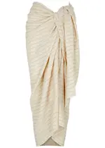 Totême Pinstriped Cotton Sarong - Cream - One Size ONE SIZE