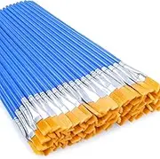 Anezus 50 Pcs Flat Paint Brushes for Touch Up, Small Brushes for Classroom Crafts, Acrylic Painting, Watercolor, Canvas, and Face Painting