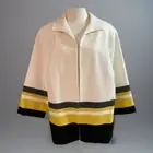 NWT Alfred Dunner Open Front Blazer Jacket Woman Plus 18W Multicolor Nautical