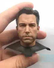 Rich Man 2.0 Ben Affleck Head Carved 1/6 Batman Head With Neck Collar DIY 12'' A