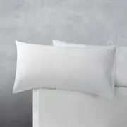 Accessorize Bedroom Collection 50cm x 90cm White King Cotton Polyester 2 Pack Pillowcases
