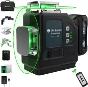 BOHDANGE PROFESSIONAL 3x360 Green 12 line Self Leveling LASER LEVEL Remote Contr