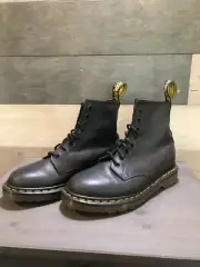 Dr. Martens Black Abilene 8-Eye Boot-Jazz Dull Down Sole Mens SZ 8 Ladies SZ 9