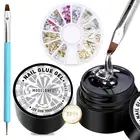 Rhinestone Glue for Nail, No Wipe Nail Gem Glue, Super Strong Adhesive Glue Gel