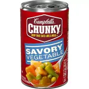 Campbell’s Chunky Soup Savory Vegetable Soup 18.8 Oz Can