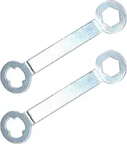 [Generic] Metal Football Boot Stud Wrench - 2 PCS Football Studs Spanner Steel Track Spikes Wrench, Rugby Stud Key Replacement Tool for M5 Soccer Shoes, Football and Rugby Shoes