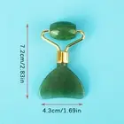 Natural Quartz Crystal Double-Head Roller Face Neck Beauty Massage Stick _t