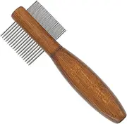 2-in-1 Pet Comb for Cat Dog Deshedding Brush Wooden Handle Grooming Tools for Removing Loose Hair Tangles