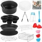 Air Fryer Accessories 8 Inch Frying Cage Dish Baking Pan Rack Pizza Tray Pot Com
