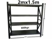 New 1.5M Garage Warehouse Metal Steel Storage Shelving Shelves Racking Racks