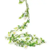 2pcs Artificial Daisies Flowers Garland Vine Silk Wildflower Garland, White