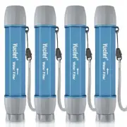 Yuclet 4 Pack Water Filter Straw, Portable Personal Water Filtration System, Wat