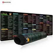 EXCO Linux Commands Shortcut Mouse Pad Large Desk Mat Ubuntu Red Hat OpenSUSE