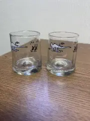 Vintage BC Comic Johnny Hart Caveman Anteater Glasses Rocks Tumblers Set of 2