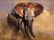 Elephant Tile Backsplash Edward Aldrich Animal Art Ceramic Mural RW-EA005