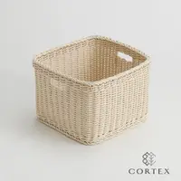 在飛比找蝦皮商城優惠-CORTEX 收納籃 仿藤籃 正方型W37 米白色