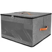 Hat Storage Box Square Hat Box Dustproof Lid and Clear Window Hat Carrier Case ☽