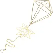 Happyyami DIY Party Light Decor Lotus Motif Style Sun Catchers Crystals for Window Home Office Dec