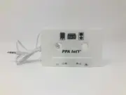 NEW Cassette Tape Adapter 3.5mm AUX Car Audio White for MP3 iPod iPhone, (8034)
