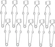 10pcs Laboratory Test Tube Clamp Test Tubes Metal Wire Clamps Lab Microscope Accessories Metal Lab Clip Laboratory Equipment Iron Silver