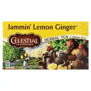Celestial Seasonings, Herbal Tea, Jammin' Lemon Ginger, Caffeine Free , 20 Tea Bags, 1.6 oz (45 g)