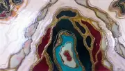 47x28x1'' 3D Original Handmade Resin Geode Artwork, Abstract Large Wall Artwork,