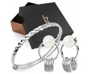 Boxed Capture of Beauty Bangle and Earrings Set