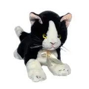 Bocchetta Plush Toys Mango Black and White Piebald Kitten Cat