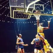 finals Los Angeles Lakers Wilt Chamberlain in action making dunk v- Old Photo