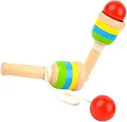 SUPVOX 2Pcs Wooden Kendama Hand Eye Coordination Educational Game for Safe and Enhance and Motor Skills Fun for Boys
